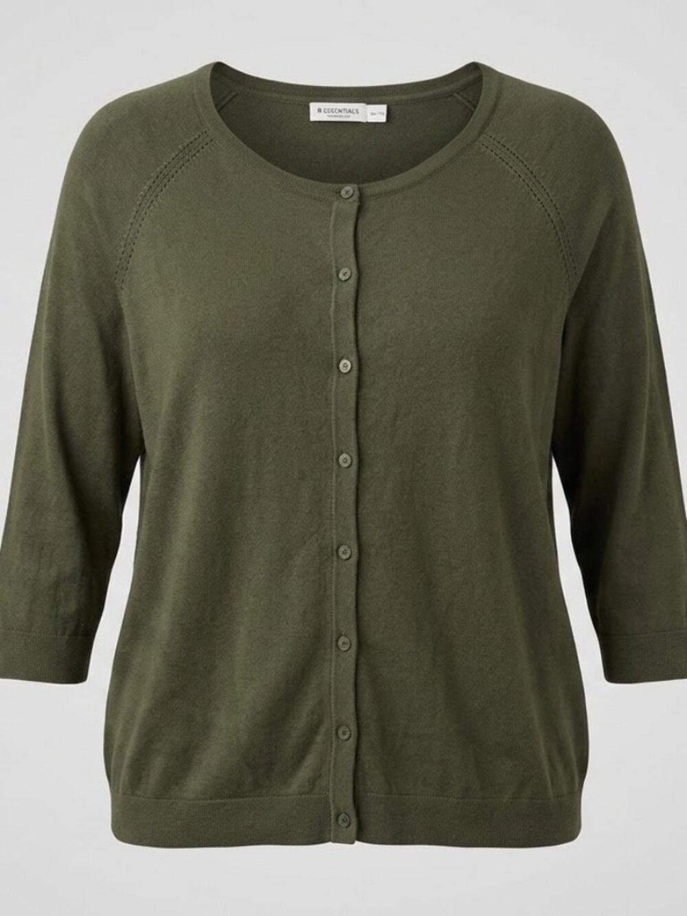 R Essentials Olive Green Soft Cardigan Sweater